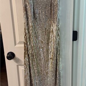 Gold Sequin Evening Gown only worn Once!
